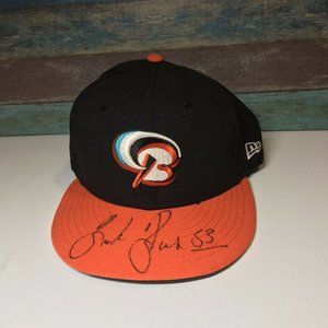 Zach Britton signed Bowie Baysox hat Game Used? MI